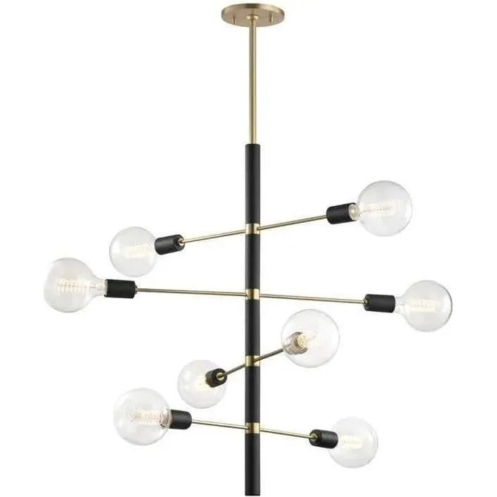 Mitzi - Astrid Chandelier - H178808-AGB/BK | Montreal Lighting & Hardware