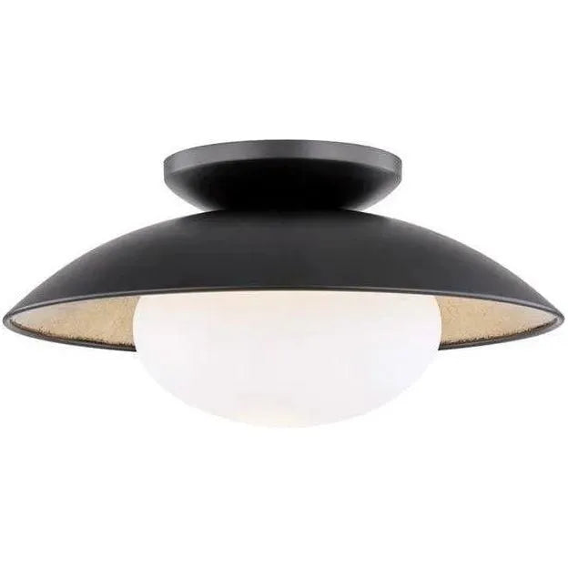 Mitzi - Cadence Semi Flush Mount - H368601M-BLK/GL | Montreal Lighting & Hardware