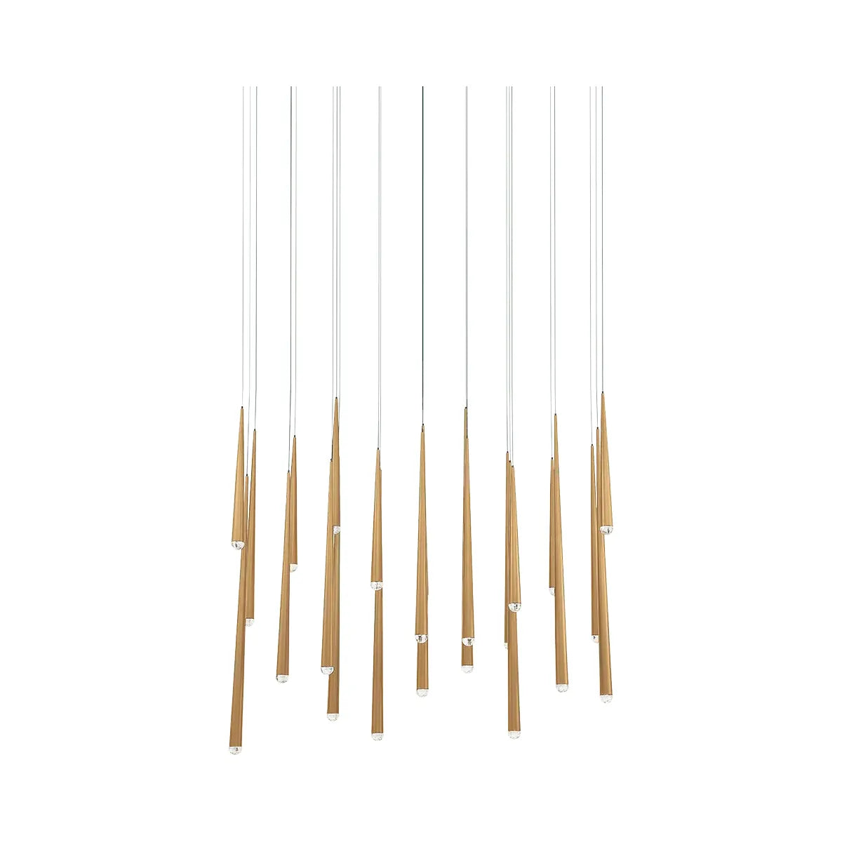 Modern Forms - Cascade LED Crystal Linear Pendant, 23-Light - PD-41723L-AB | Montreal Lighting & Hardware