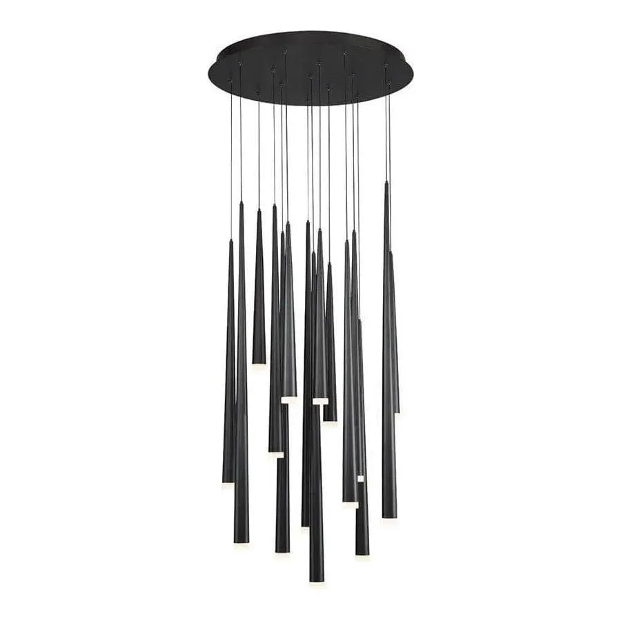 Modern Forms - Cascade LED Multi-Light Pendant, 15-Light - PD-41815R-BK | Montreal Lighting & Hardware