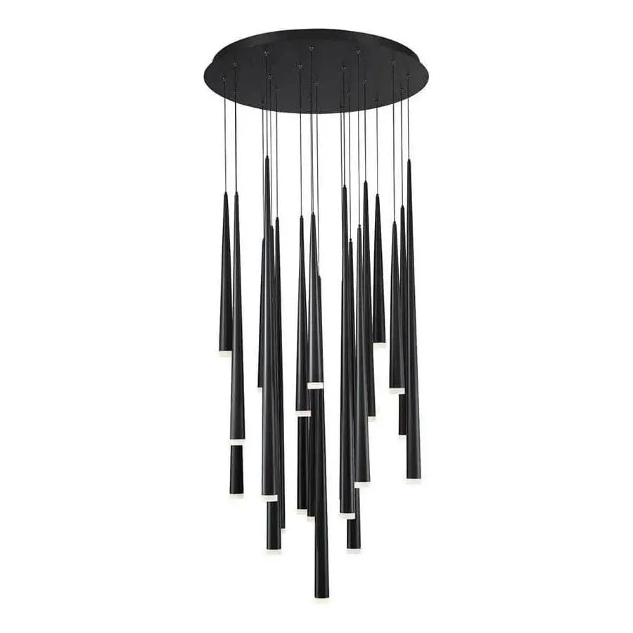 Modern Forms - Cascade LED Multi-Light Pendant, 21-Light - PD-41821R-BK | Montreal Lighting & Hardware