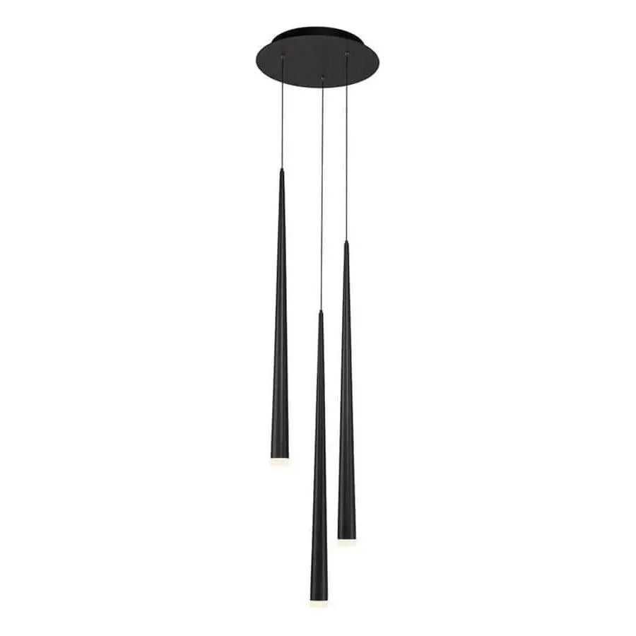 Modern Forms - Cascade LED Multi-Light Pendant, 3-Light - PD-41803R-BK | Montreal Lighting & Hardware
