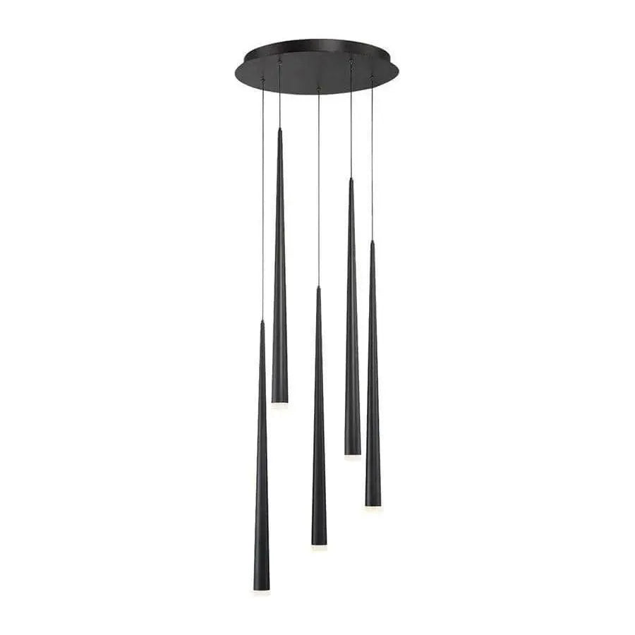 Modern Forms - Cascade LED Multi-Light Pendant, 5-Light - PD-41805R-BK | Montreal Lighting & Hardware