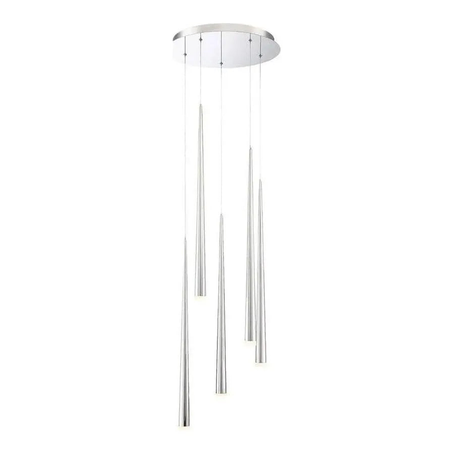 Modern Forms - Cascade LED Multi-Light Pendant, 5-Light - PD-41805R-PN | Montreal Lighting & Hardware