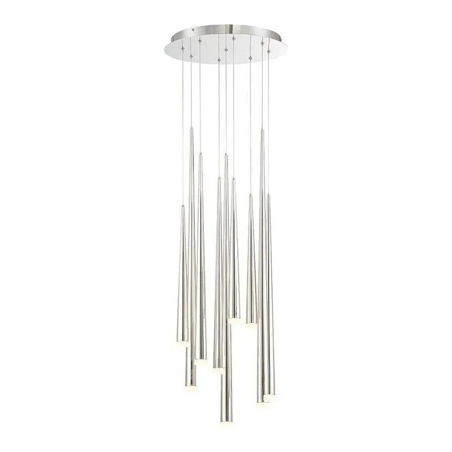 Modern Forms - Cascade LED Multi-Light Pendant, 9-Light - PD-41809R-PN | Montreal Lighting & Hardware