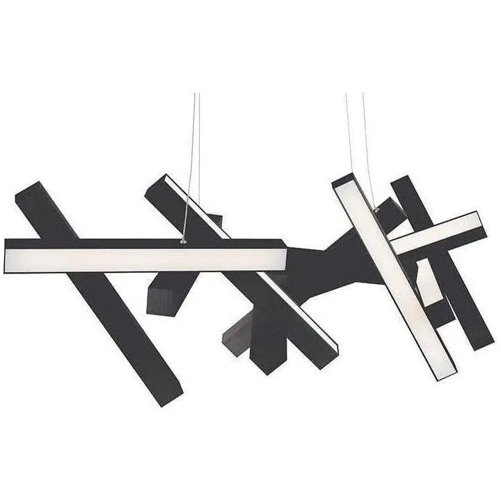 Modern Forms - Chaos LED Linear Pendant - PD-64848-BK | Montreal Lighting & Hardware