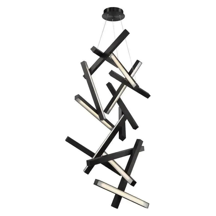 Modern Forms - Chaos LED Vertical Chandelier - PD-64875-BK | Montreal Lighting & Hardware