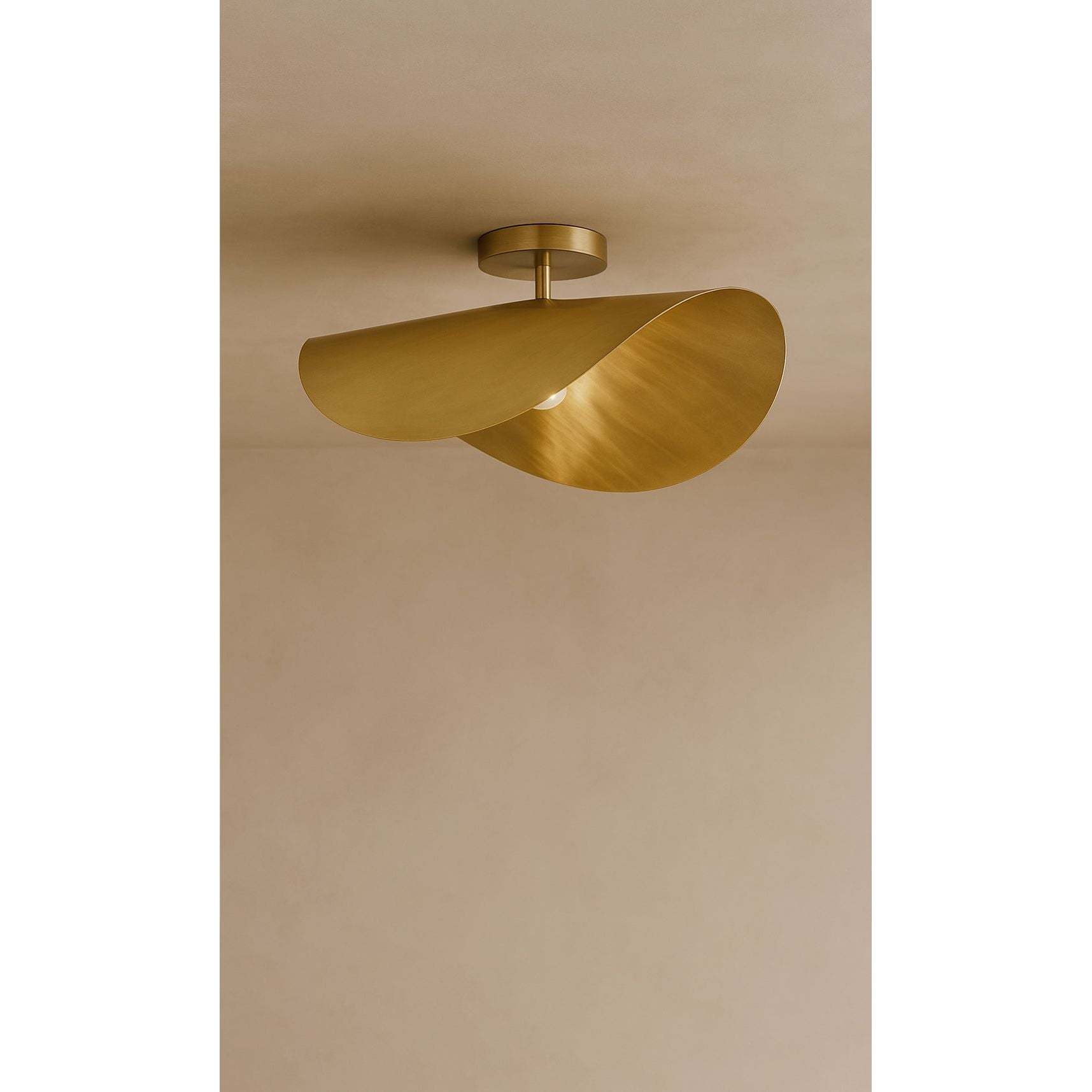 Dounia Home - DH-MOJCEIFLU-SM-BRS - Moja Ceiling Flush Mount Fixture - Polished Brass