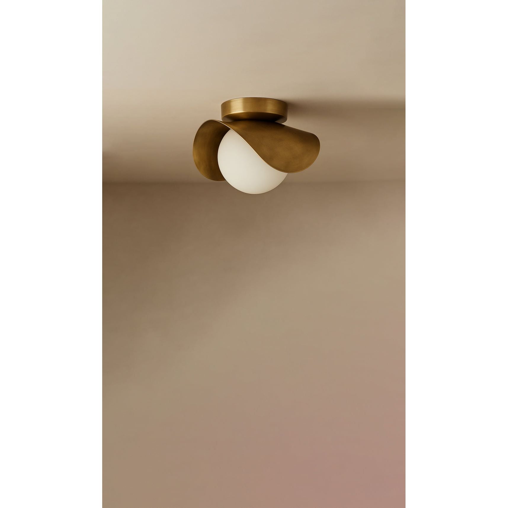Dounia Home - DH-MOJCEIFLU-SM-AB - Moja Ceiling Flush Mount Fixture - Antique Brass