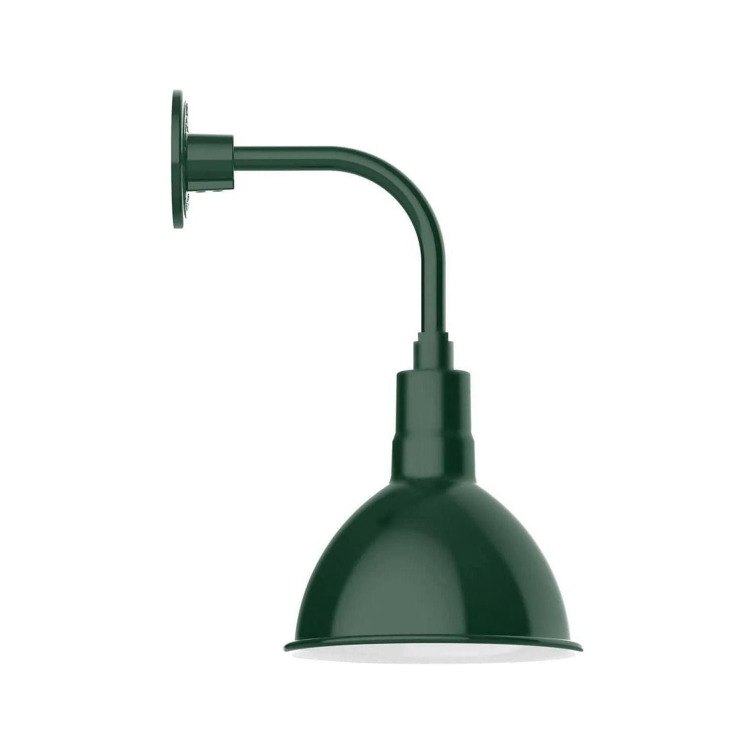 Montclair Light Works - Deep Bowl 10" Curved Arm Wall Light - GNT115-42 | Montreal Lighting & Hardware