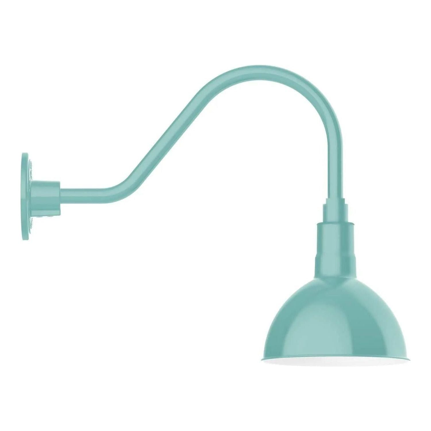 Montclair Light Works - Deep Bowl 8" Gooseneck Wall Light - GNA114-48 | Montreal Lighting & Hardware