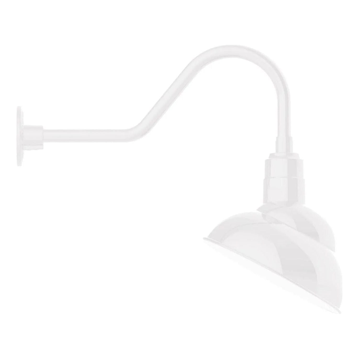 Montclair Light Works - Emblem 12" Gooseneck Wall Light - GNB121-44 | Montreal Lighting & Hardware