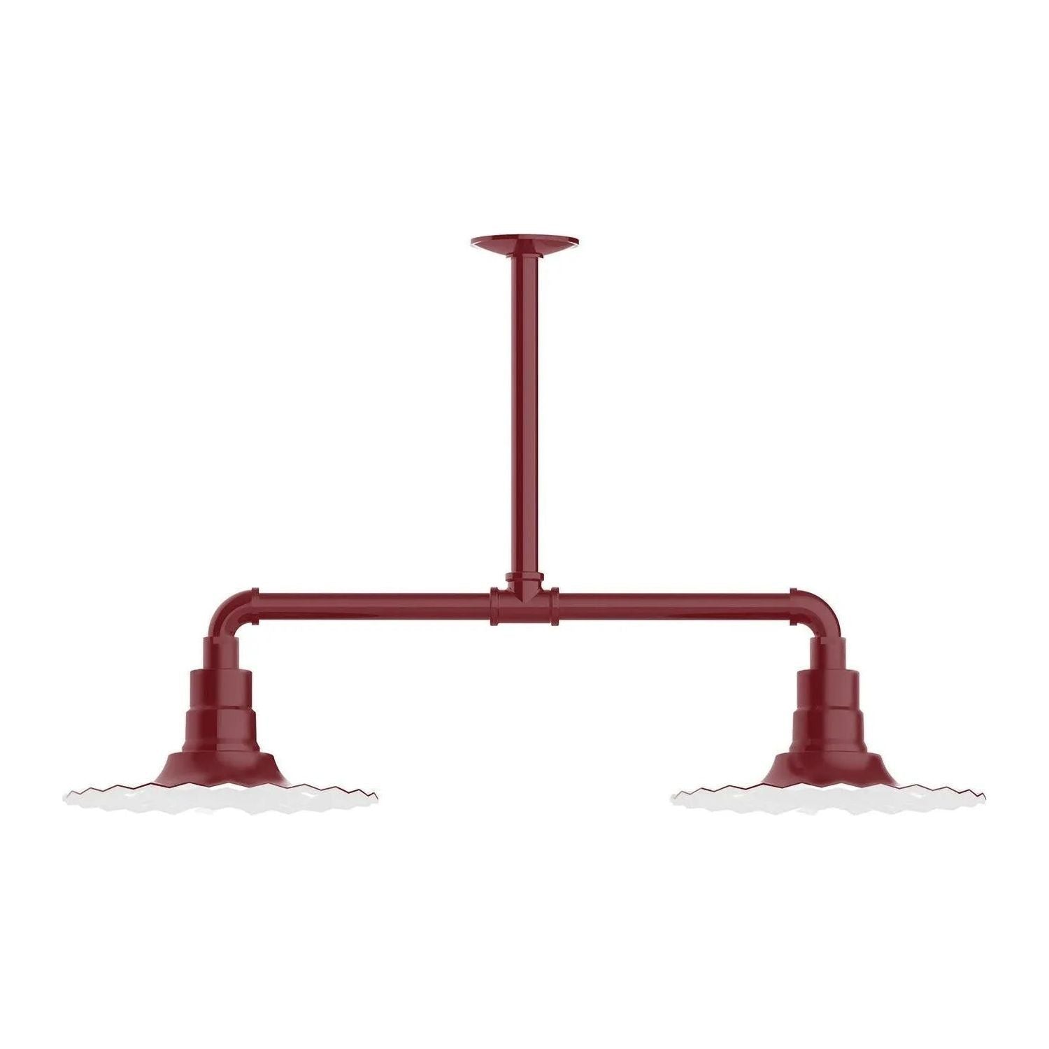 Montclair Light Works - Radial 12" 2-Light Stem Hung Pendant Light - MSD158-55 | Montreal Lighting & Hardware