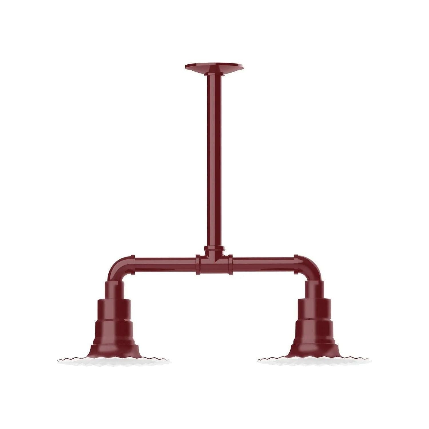 Montclair Light Works - Radial 8" 2-Light Stem Hung Pendant Light - MSB157-55 | Montreal Lighting & Hardware