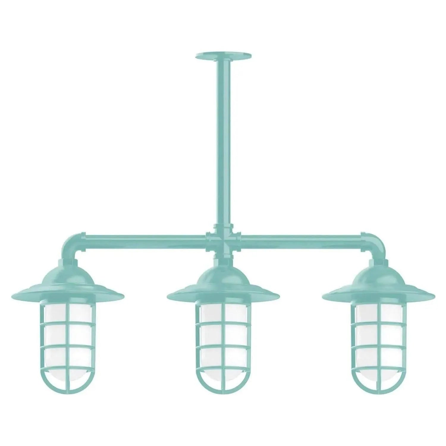 Montclair Light Works - Vaportite 3-Light Stem Hung Pendant Light - MSK052-48 | Montreal Lighting & Hardware