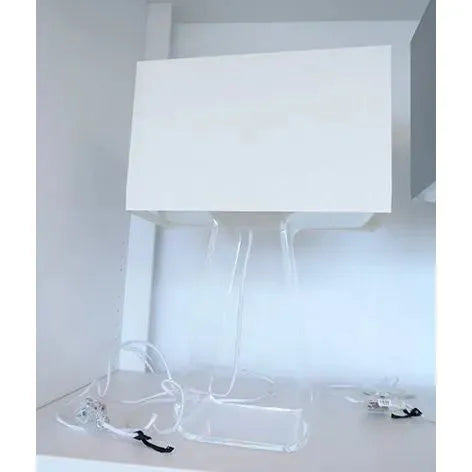 Montreal Lighting & Hardware - Tube Top Table Lamp by Pablo Designs | OPEN BOX - TT 21 WHT/CLR-OB | Montreal Lighting & Hardware
