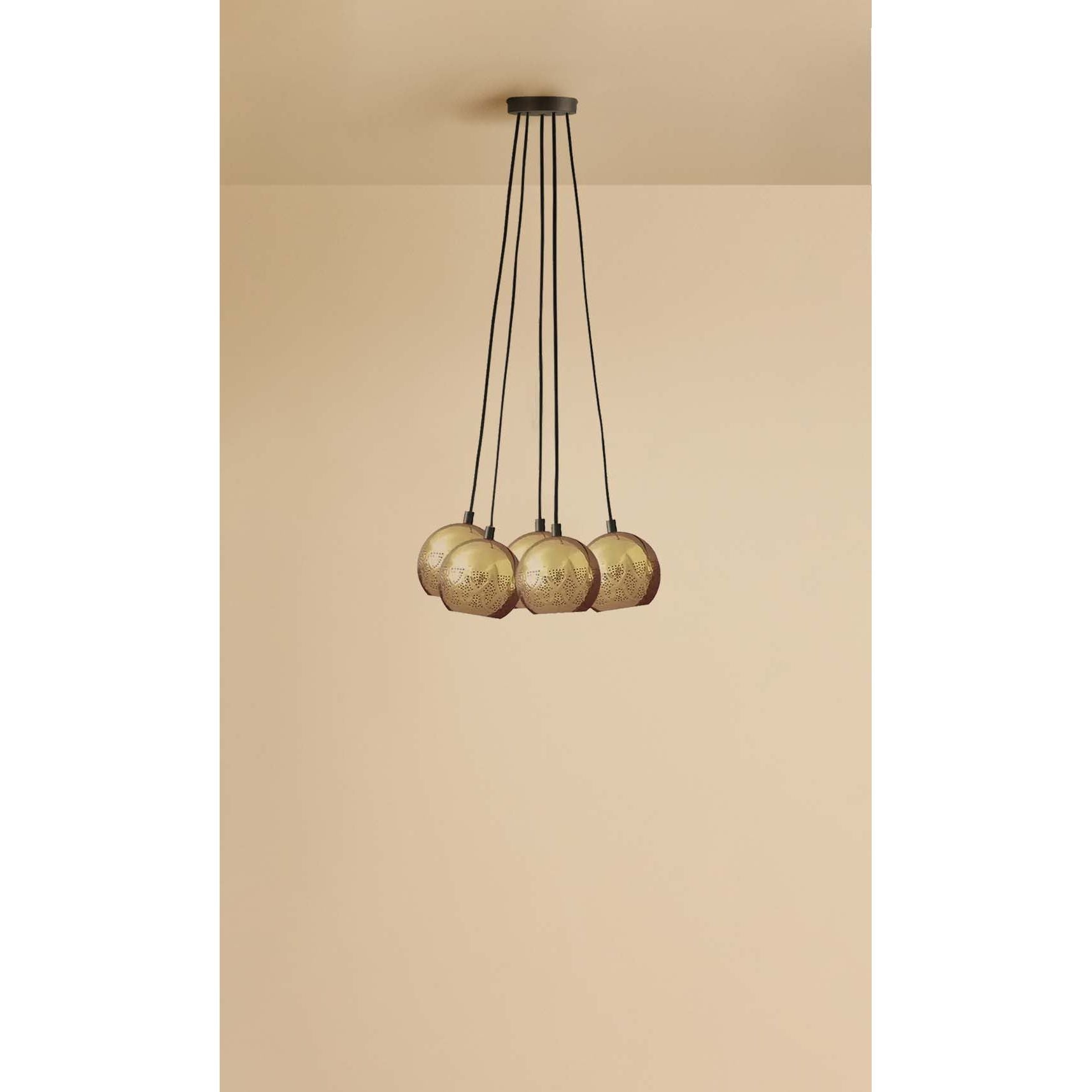 Dounia Home - DH-NURCLUCHA-BRS - Nur Cluster Chandelier - Polished Brass
