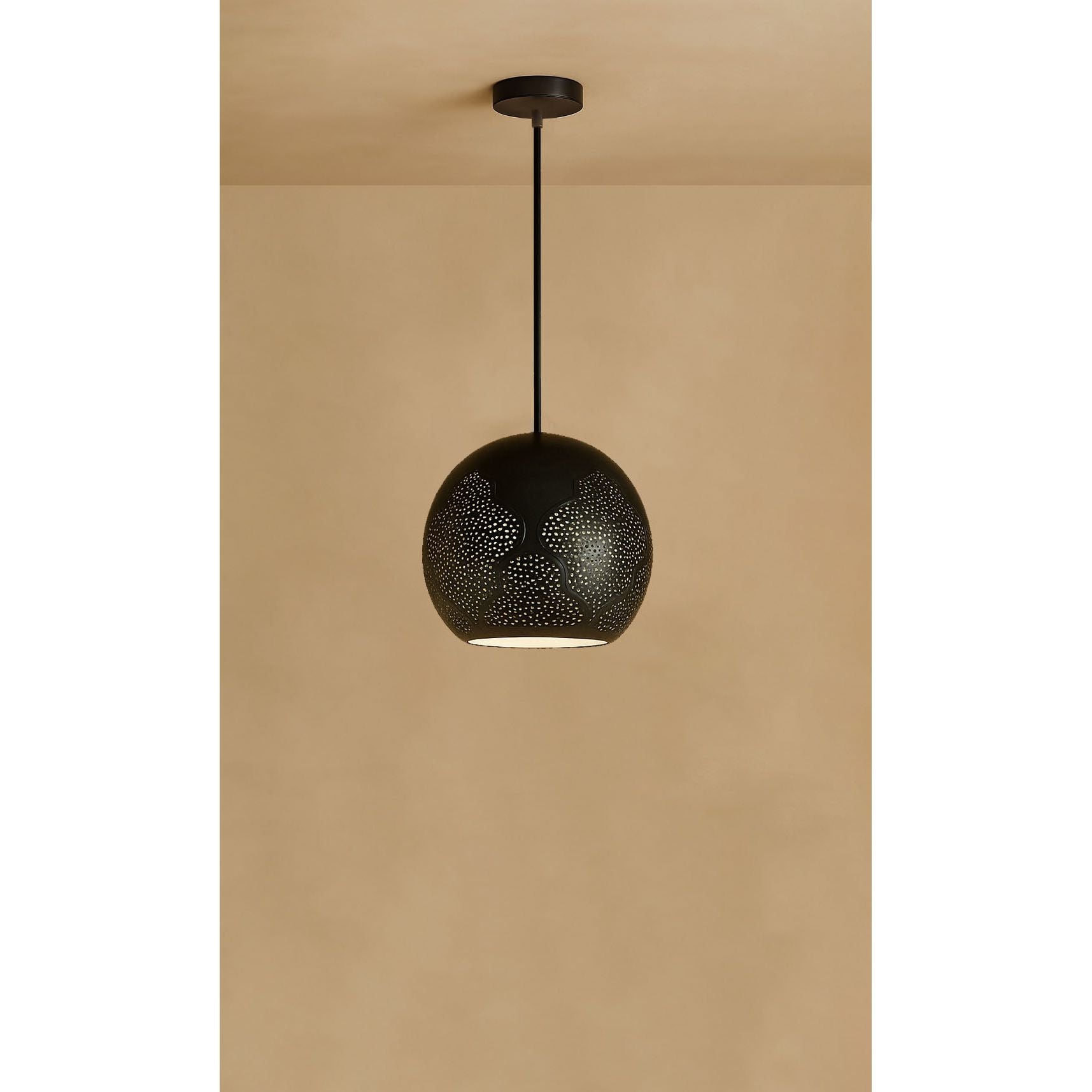 Dounia Home - DH-NAJREVPEN-SM-MGM - Najma Reversed Pendant Light - Matte Gun Metal