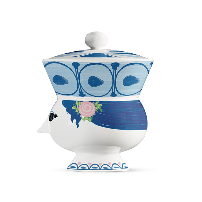Bjørn Wiinblad 56571 Dora Sugar Bowl in Blue