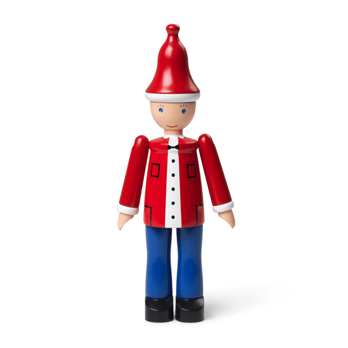 Kay Bojesen 39435 Christmas Ole Wooden Figurine in Red/Blue/White