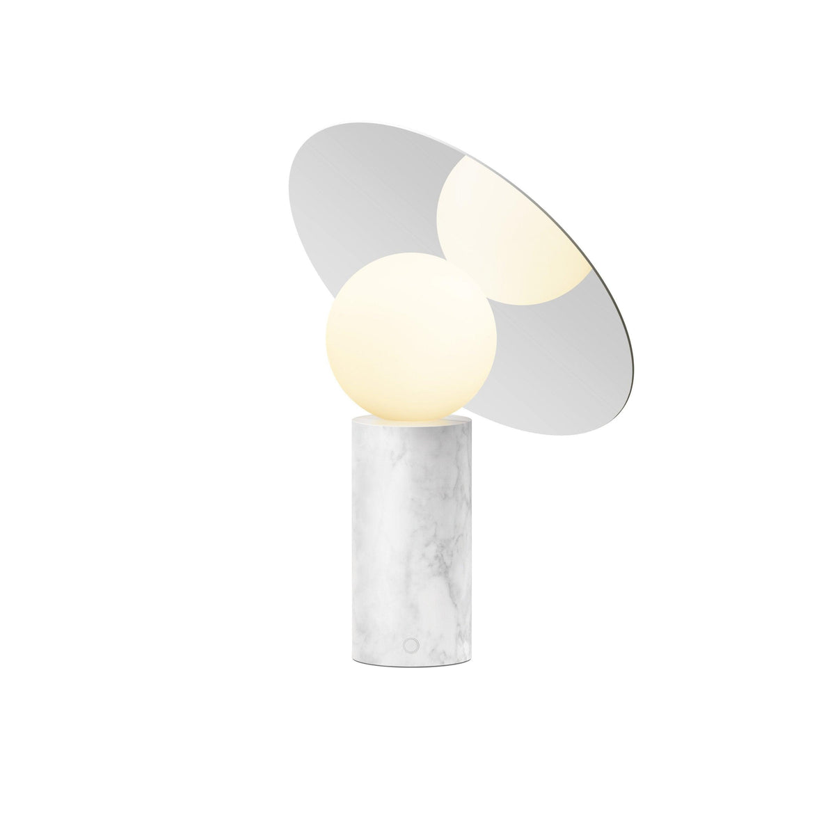 Pablo Designs - Bola Disc Table Lamp - BOLA-TBL-12-WHT-CRM | Montreal Lighting & Hardware