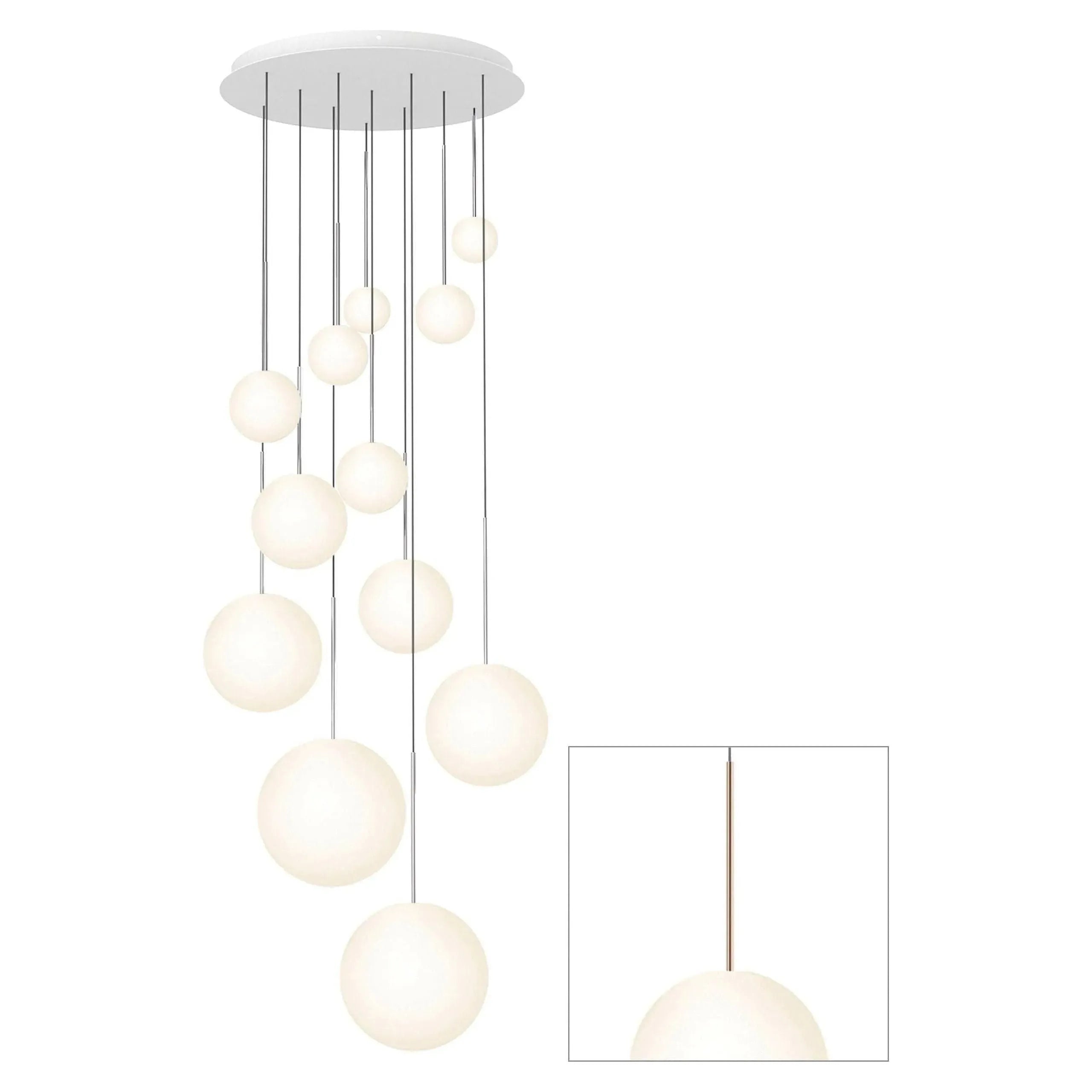 Pablo Designs - Bola Sphere Chandelier - BOLA SPH 45681012X2 RG | Montreal Lighting & Hardware