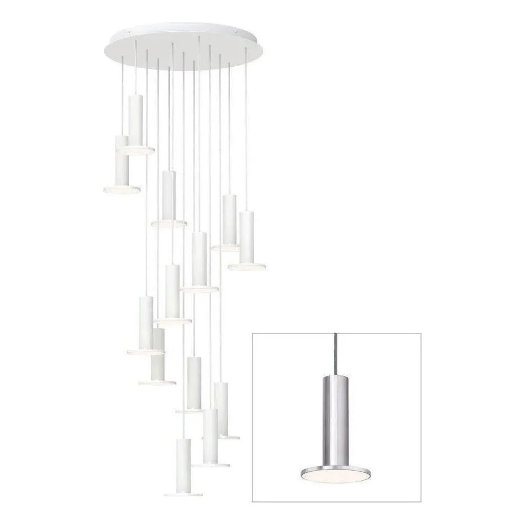 Pablo Designs - Cielo Chandelier 13 - CIEL CHND 13 STN AL/GRY | Montreal Lighting & Hardware