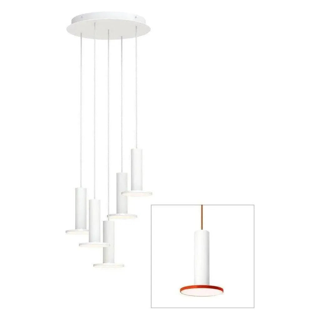 Pablo Designs - Cielo Chandelier 5 - CIEL CHND 5 WHT/TOM/COP | Montreal Lighting & Hardware