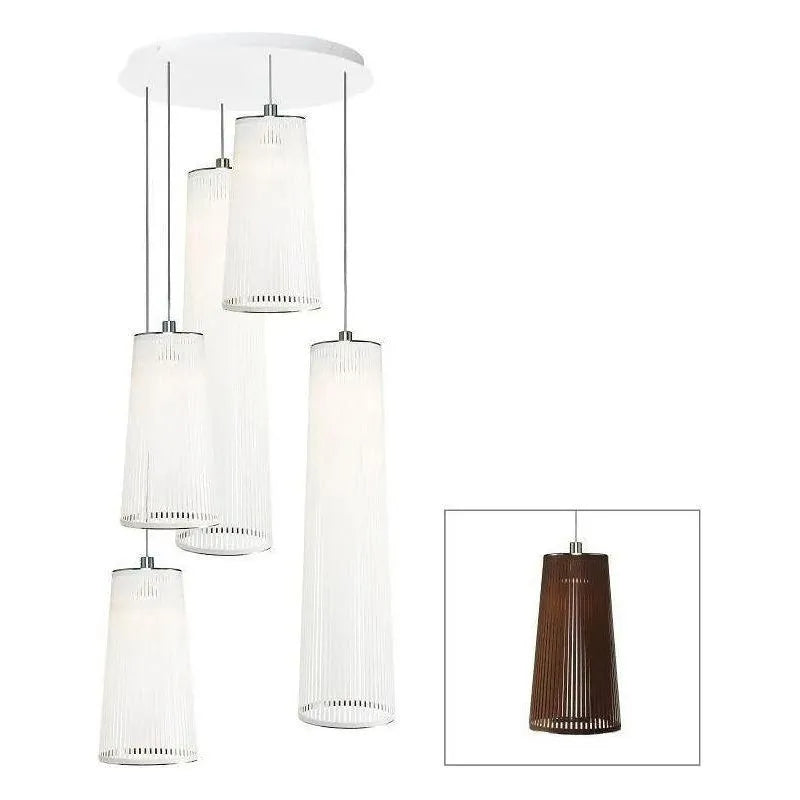 Pablo Designs - Solis Chandelier 5 - SOLI CHAN MIX 24/48 - 5 BRN | Montreal Lighting & Hardware