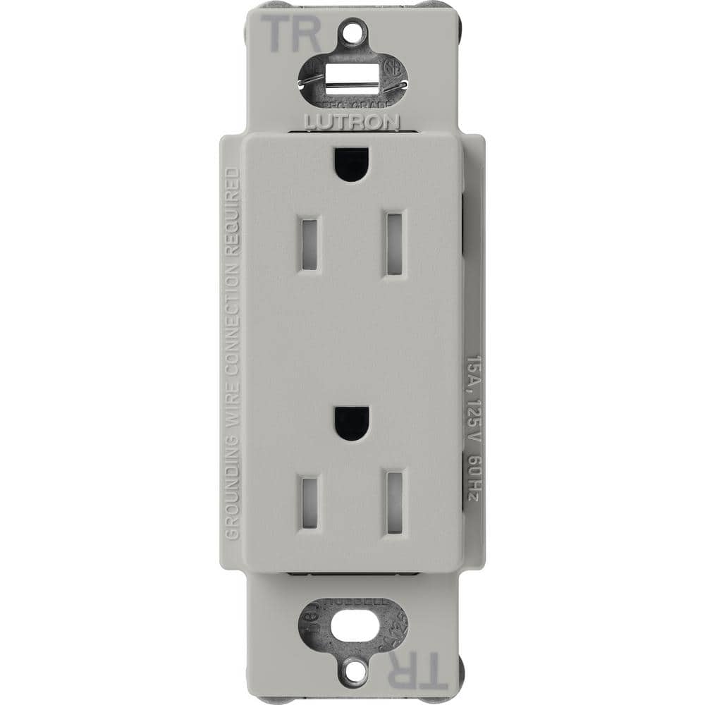 Lutron - Claro & Satin Colors 15A TR Receptacle - SCRS-15-TR-PB | Montreal Lighting & Hardware