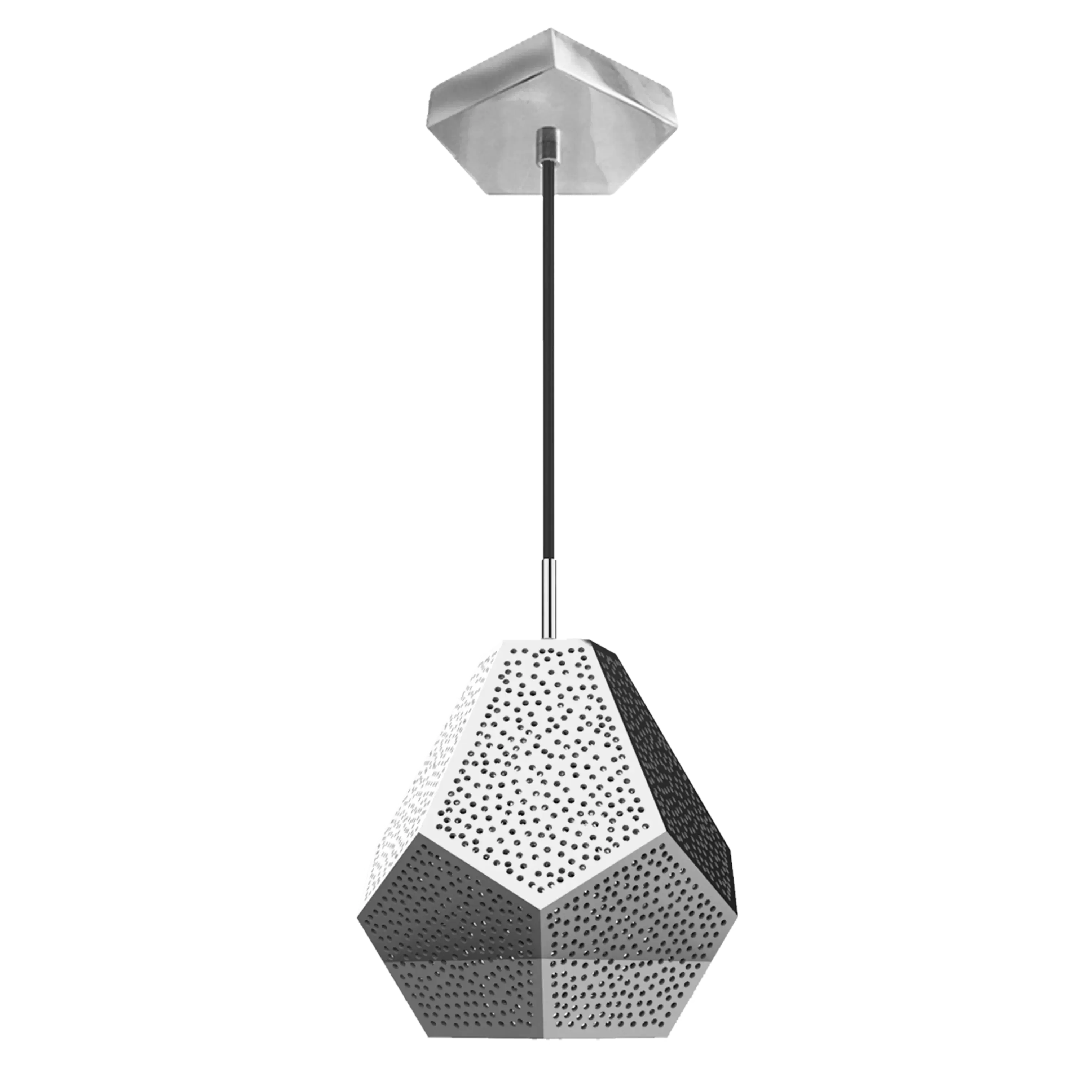 Dounia Home - DH-ALMMULPEN-SM-MGM - Almas Multifaceted Pendant Light - Matte Gun Metal