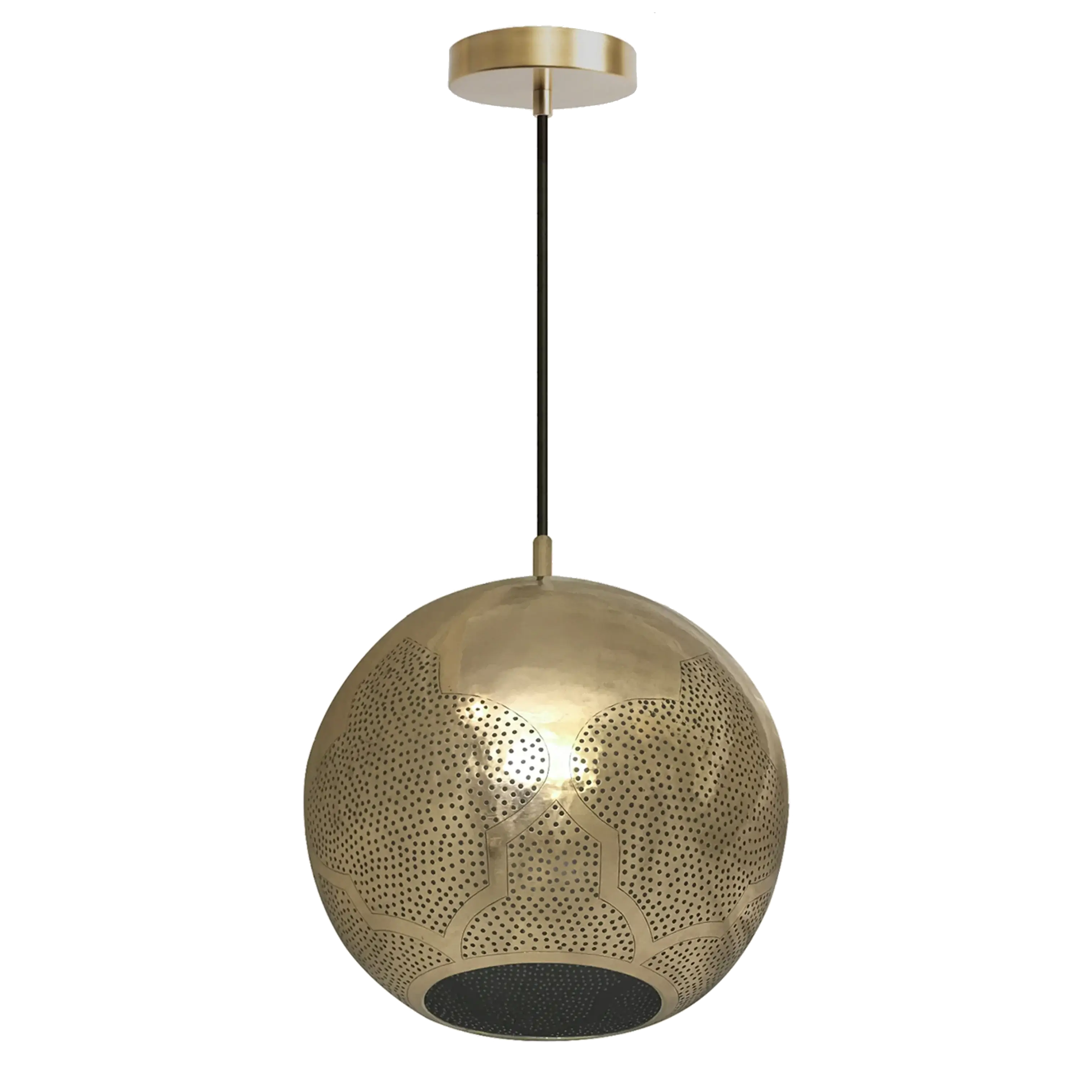 Dounia Home - DH-NAJREVPEN-SM-NIK - Najma Reversed Pendant Light - Brushed Nickel Silver