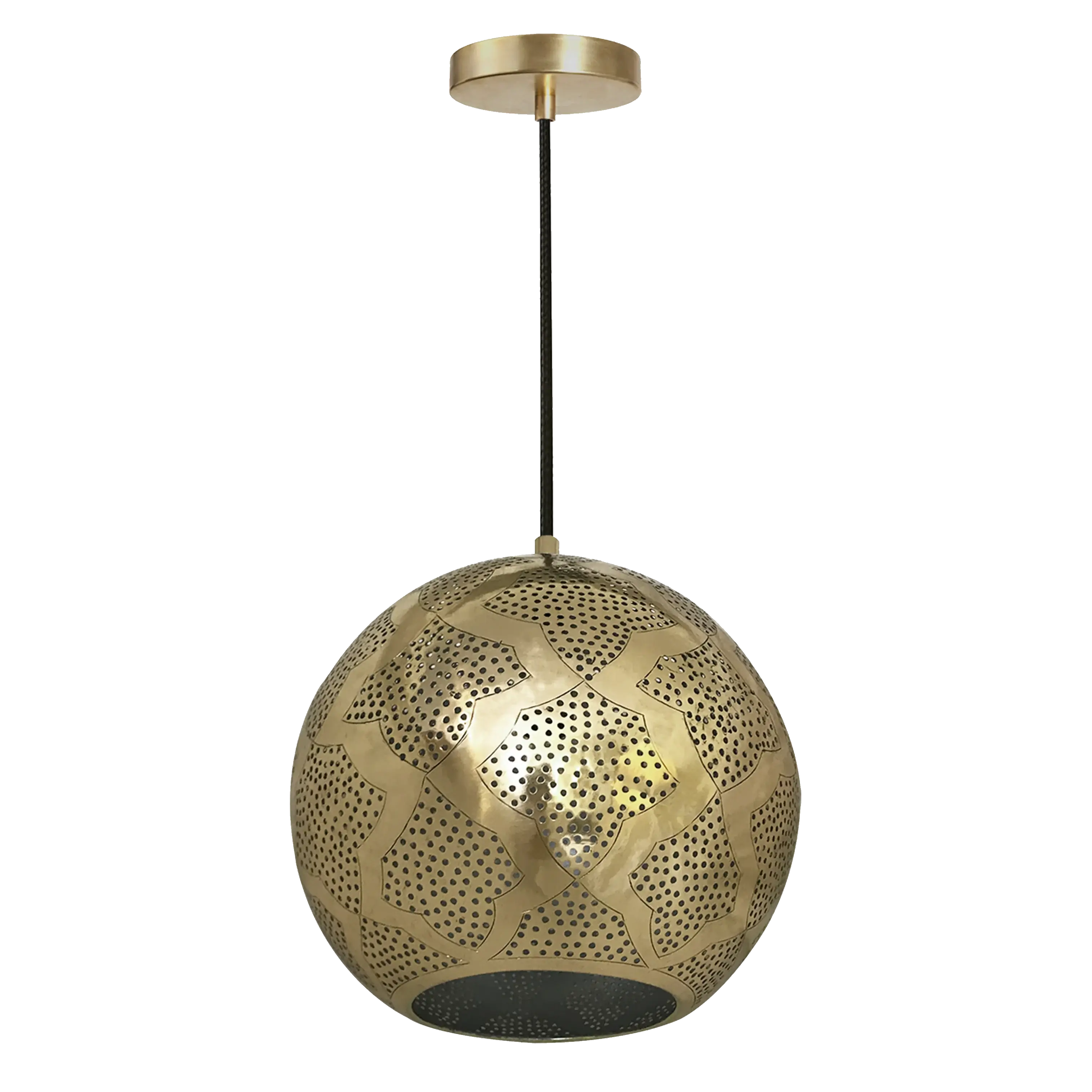 Dounia Home - DH-WARPENLIG-MD-BRS - Warda Pendant Light - Polished Brass