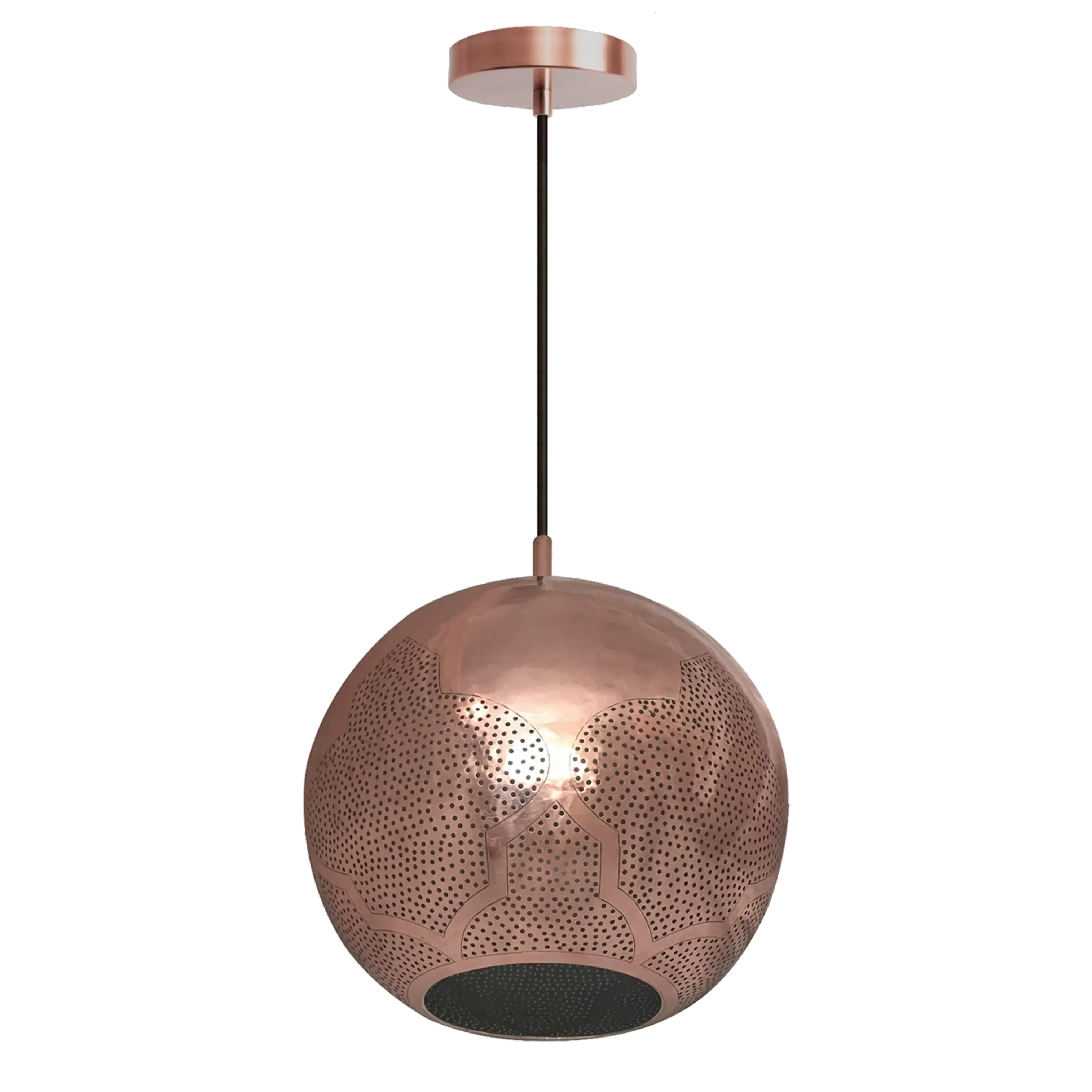 Dounia Home - DH-NAJREVPEN-MD-MGM - Najma Reversed Pendant Light - Matte Gun Metal