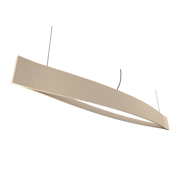 Accord Lighting 1279LED.48 Canoe Accord Suspension dans un cappuccino bio