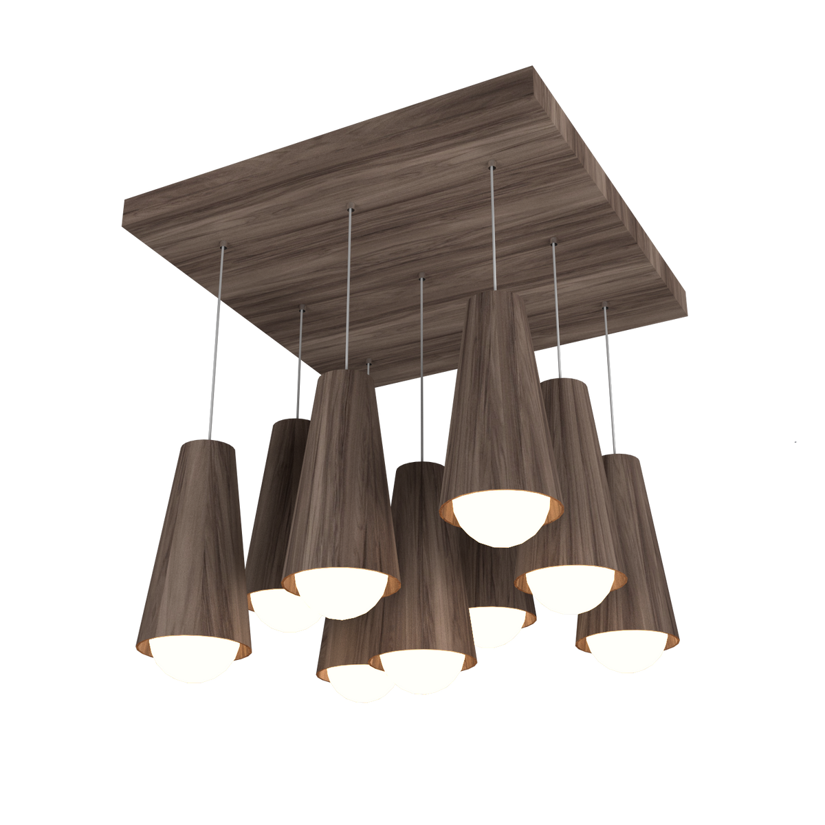 Accord Lighting 1235.18 Conical Accord Pendant in American Walnut