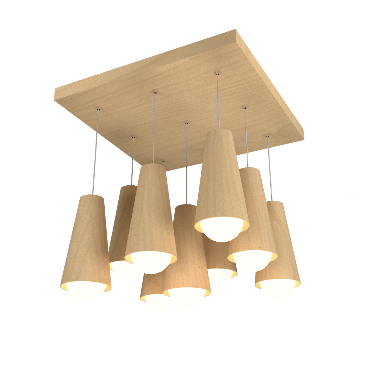 Accord Lighting 1235.34 Conical Accord Pendant in Maple