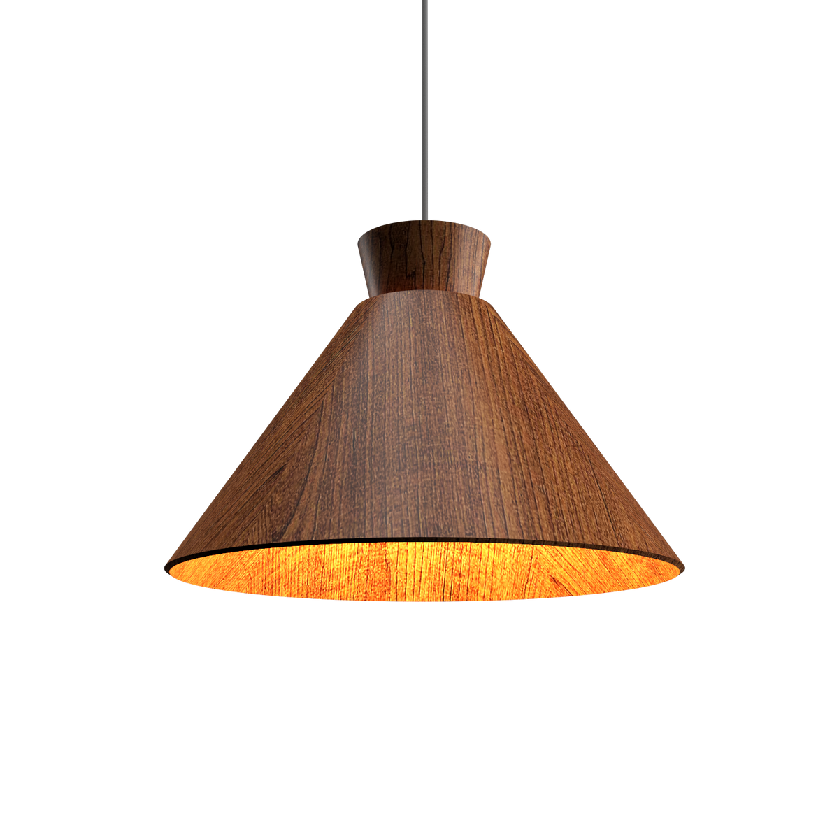 Accord Lighting 1474.06 Conical Accord Pendant in Imbuia