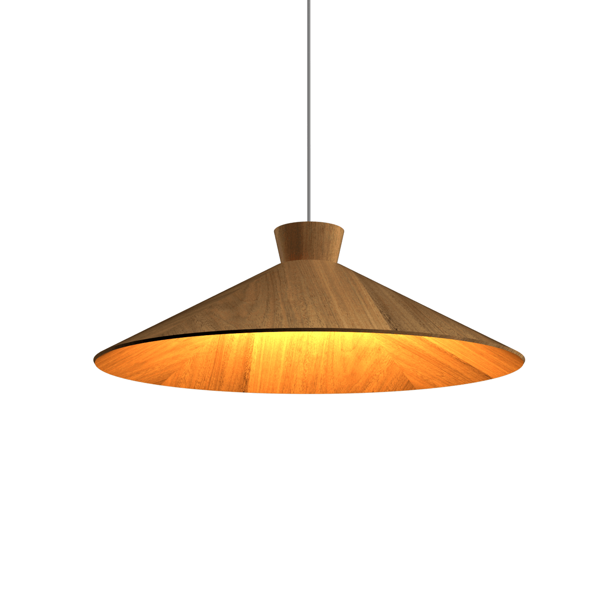 Accord Lighting 1475.09 Conical Accord Pendant in Louro Freijo