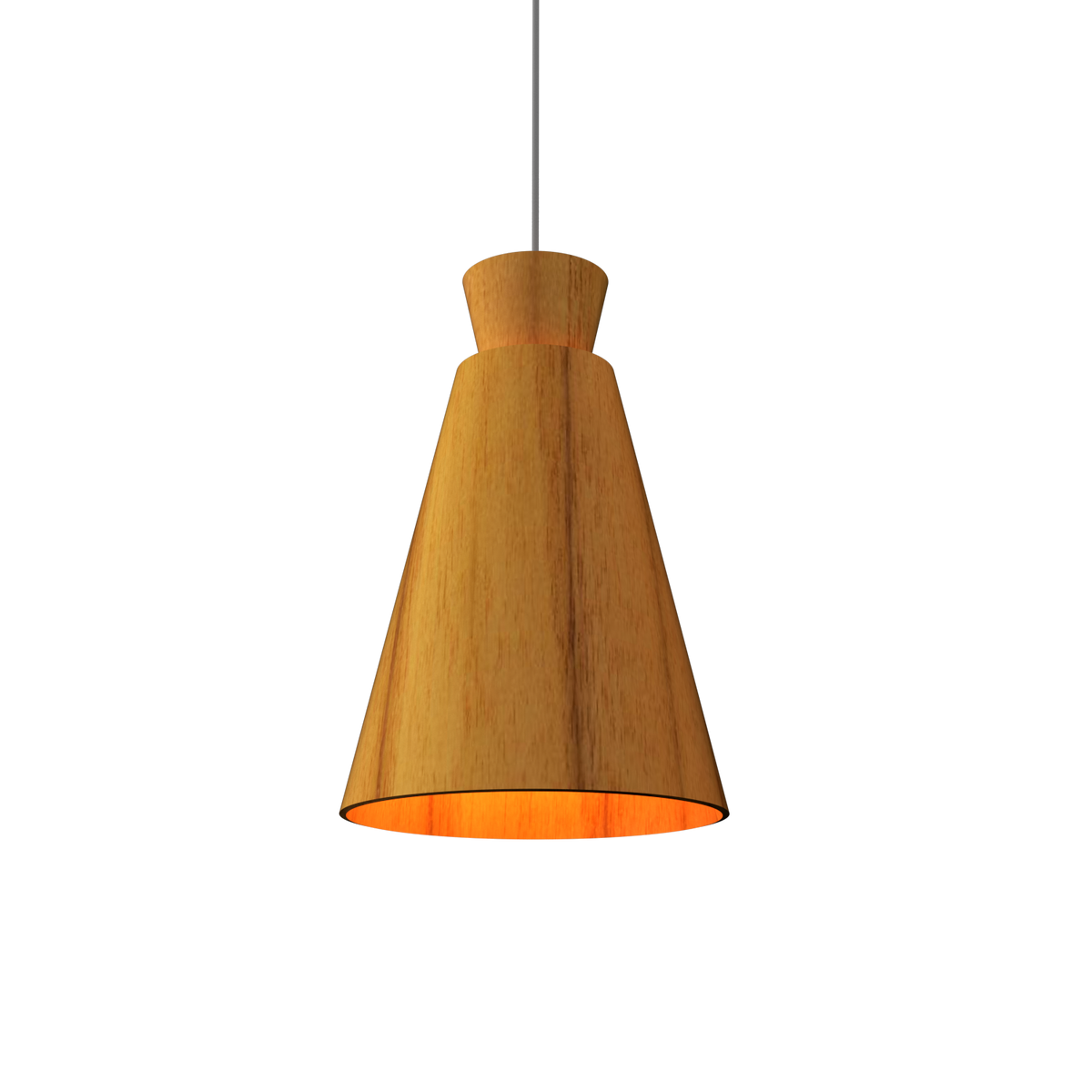 Accord Lighting 1473.12 Conical Accord Pendant in Teak
