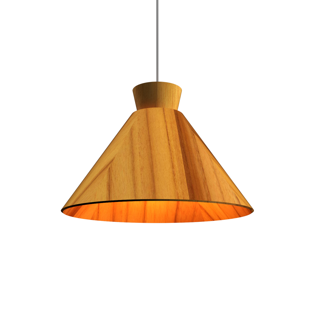 Accord Lighting 1474.12 Conical Accord Pendant in Teak