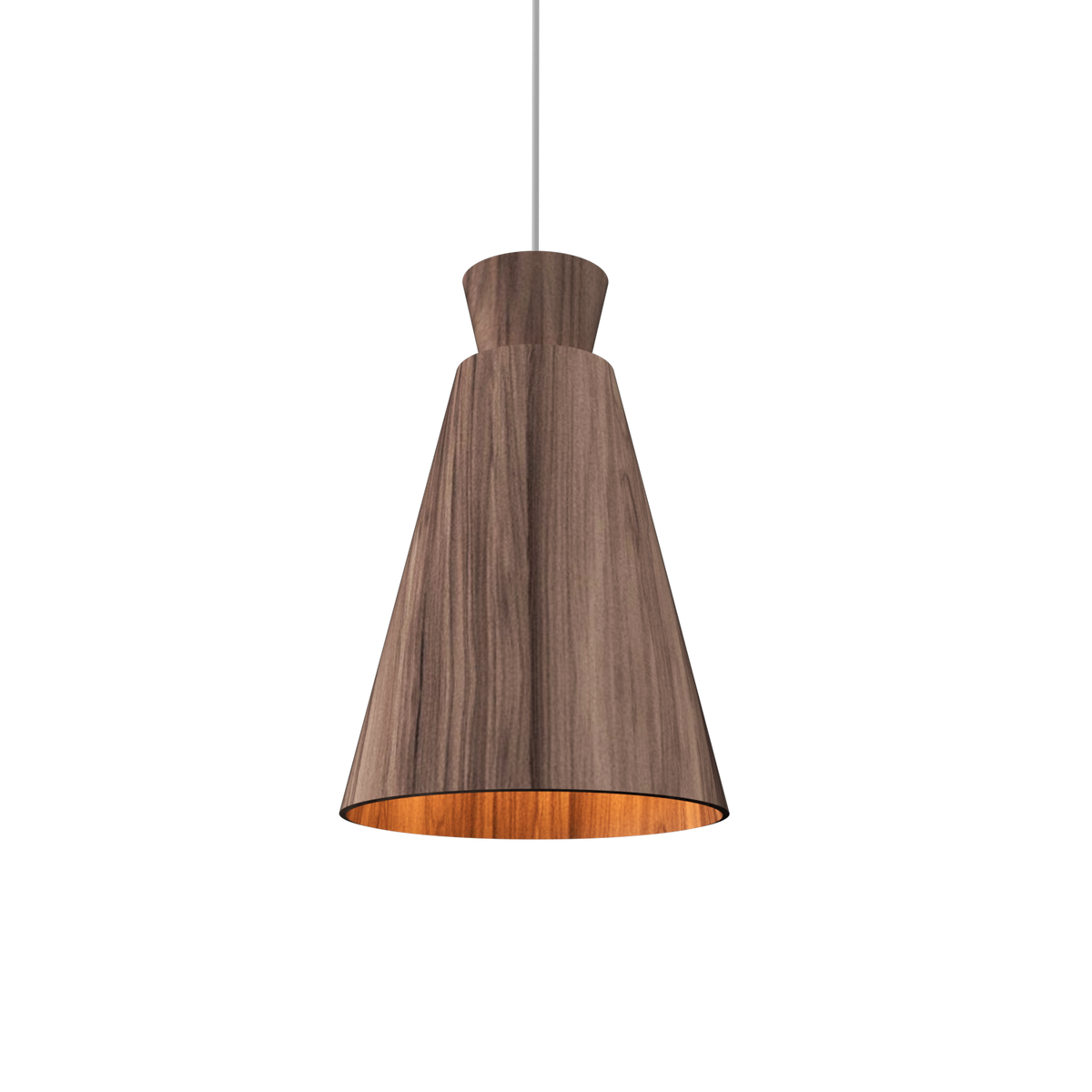 Accord Lighting 1473.18 Conical Accord Pendant in American Walnut