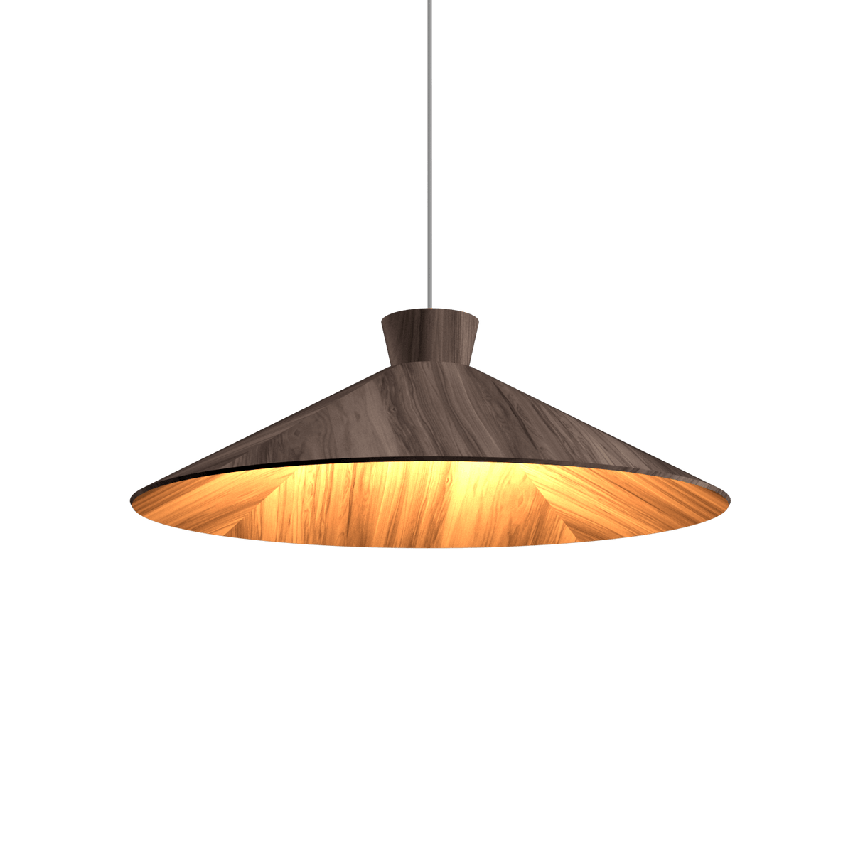 Accord Lighting 1475.18 Conical Accord Pendant in American Walnut