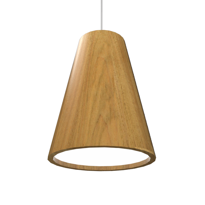 Accord Lighting 1130C.09 Conical Crystal Accord Pendant in Louro Freijo