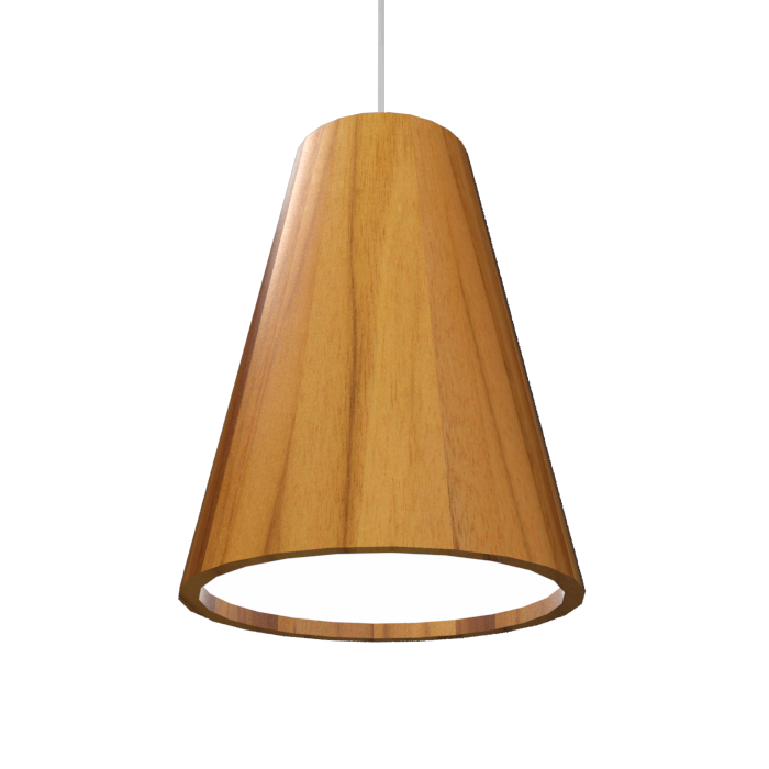 Accord Lighting 1130C.12 Conical Crystal Accord Pendant in Teak