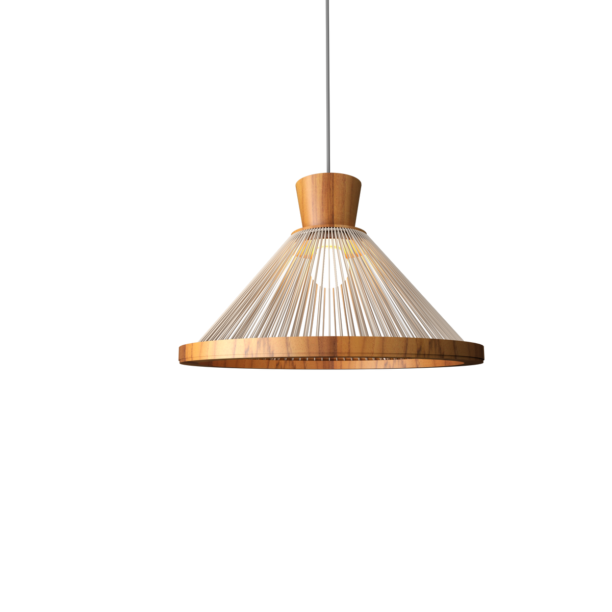 Accord Lighting 1531.12 Corda Accord Pendant in Teak