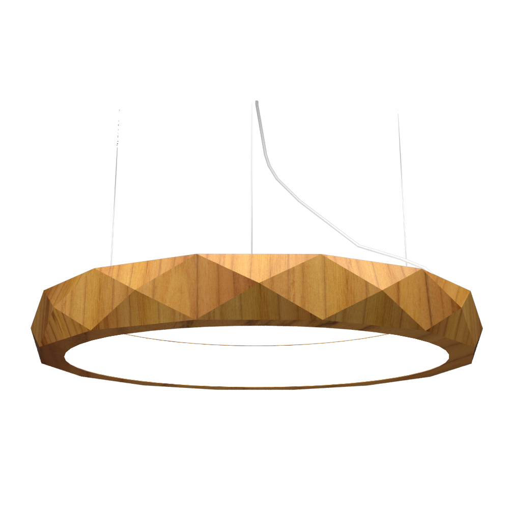 Accord Lighting 1357LED.12 Facet Accord Pendant in Teak