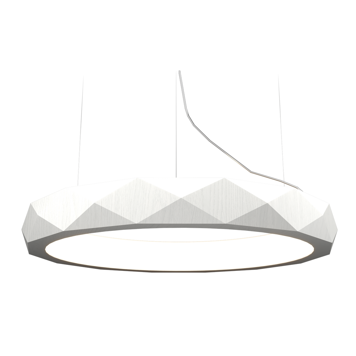 Accord Lighting 1357LED.47 Facet Accord Pendant in Organic White