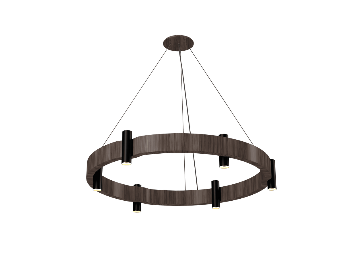 Accord Lighting 1497.18 Flow Accord Suspension en noyer américain