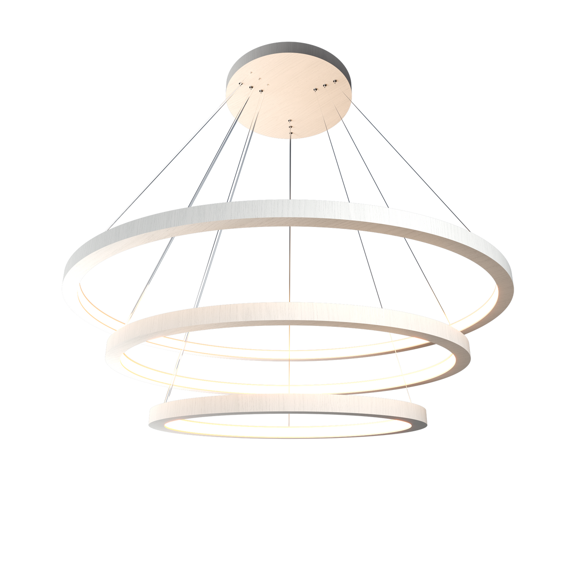 Accord Lighting 1414LED.47 Frame Trio Cylindrical Pendant in Organic White